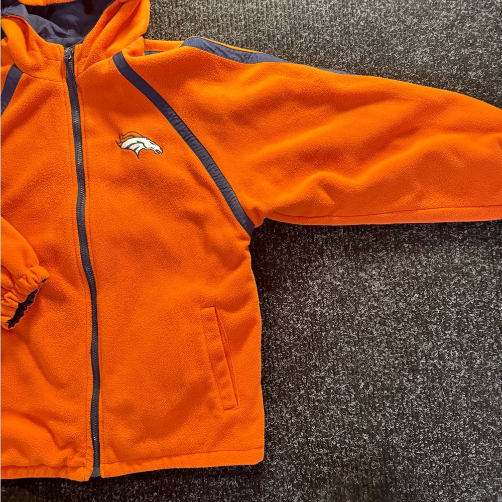 Denver Broncos Official NFL Reversible Jacket Youth Large 14-16 / Women’s Small - Picture 6 of 9